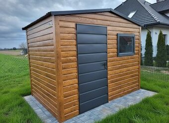 Zahradní domek 3×2m  Zlatý dub světlý/okno  tmavá TRVALKA