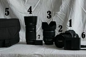 Canon 250D + objektivy a příslušenství