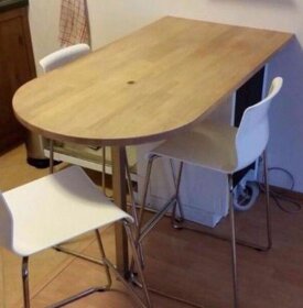 barový stůl IKEA, masiv, 140 x 70
