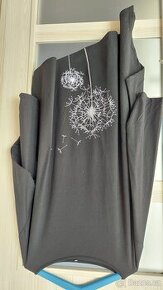 Dámská černá tunika - zajímavý střih. Velikost 48/50