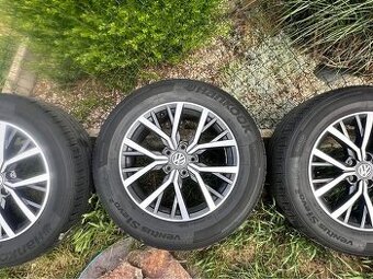 Originál alu kola Tulsa VW Tiguan 5x112 r17 + letní gumy