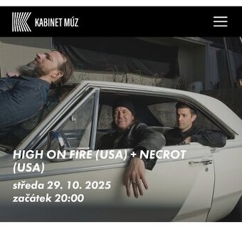 High on Fire - Kabinet Múz, Brno, 29.10.2025