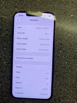 Prodám Nebo Vyměním IPhone 13pro 256Gb Kondice  85%
