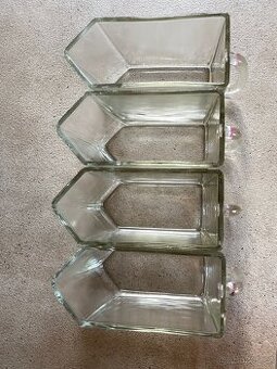 Skleněné zásobníky na potraviny – 4 ks