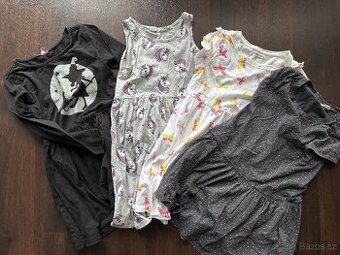 4x šaty 122/128 dívčí šaty