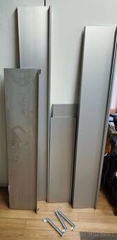 Venkovní parapety tažené 9ks-stříbrný h195 a 240mm