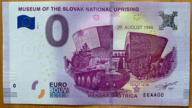 0 Euro souvenir Museum of the Slovak national uprising, tank