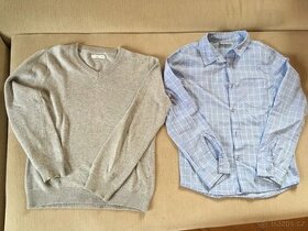 chlapecká košile a svetr vel. 134 - 1