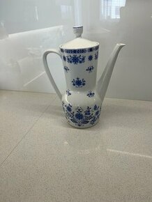 Bílá čajová konvice na čaj s modrým vzorem Seltmann Weiden