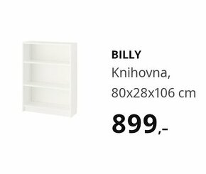3 kusy Ikea Billy 80x28x106cm