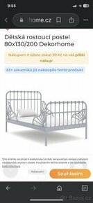 Dětská rostoucí postel Ikea
