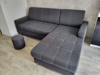 Rohová rozkládací souprava s úložným prostorem