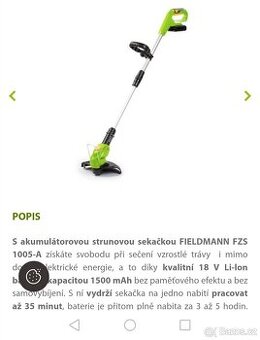 Strunová AKu sekačka