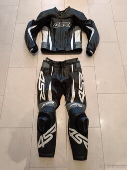 4SR RR Evo 2 Gun Metal-Pánská kožená moto kombinéza