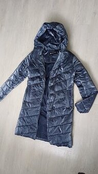 Dlouhý zimní prošívaný kabát/ bunda