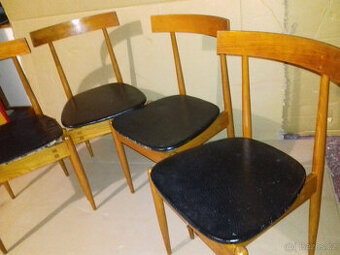 Alan Fuchs,Židle , ULUV,1964,jilmové dřevo,4KS SET