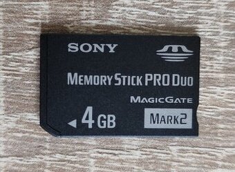 PAMĚŤOVÁ KARTA SONY MEMORY STICK PRO DUO 4 GB