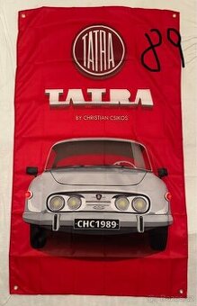 Banner - vlajka - prapor TATRA 603 stříbrná 90x150 cm