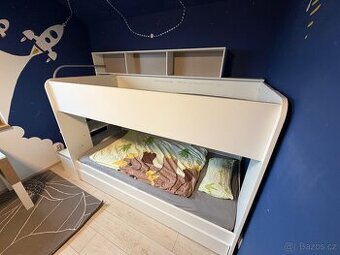 Dvoupatrová postel Aldo Swan - 3 místa vč. matrace