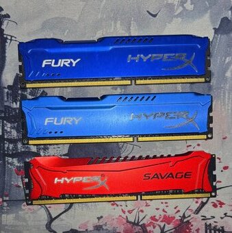 HyperX Savage DDR3 8 GB + HyperX Fury DDR3 2x 4 GB