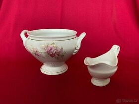 stará keramická mísa malovaná servírovací omáčník