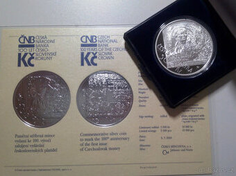 PSM ČNB 500 Kč 100. výročí zahájení vydávání čs platidel