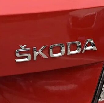 ŠKODA nápisy ČIERNE / CHROMOVE