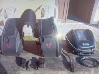 Brašny na motorku, podpěry, tankvak givi