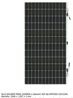 Lehký ohybný solární panel