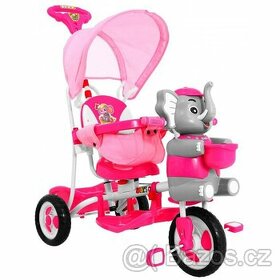 Dětské kolo pro děti - růžový slon