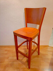 4 barové židle + stůl, jako nové, výška 73 cm - 1