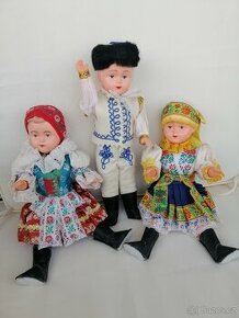krojované panenky a panáček - 1