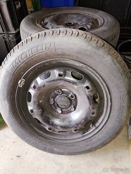 Plechové disky 14" 5x100 s pneumatikami
