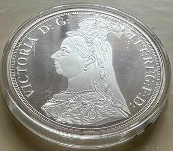 stříbrná 100.výr. královny VICTORIE, proof, 371g