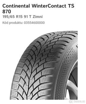 Zimní pneu 195/65 R15 T