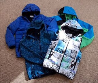 Chlapecká bunda přechodová,softshellova, lyžařská, vesta 164