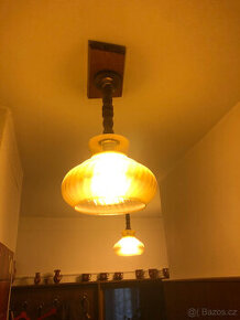 3ks stropní svítidlo lustr ze skla včetně úsporných zářivek