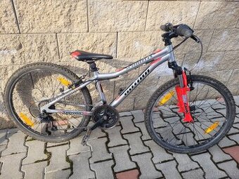 Dětské kolo Author A-Matrix 24 stříbrná-červená racing