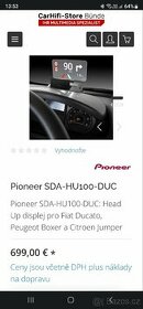 Head Up Displej pro Pioneer/ Ducato