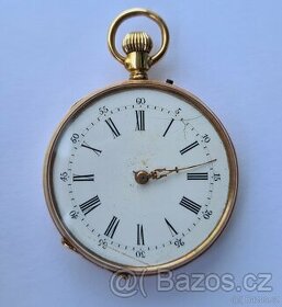 Zlaté kapesní hodinky Remontoir 14K

