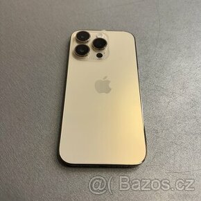 iPhone 14 Pro 256GB gold, pěkný stav, 12 měsíců záruka