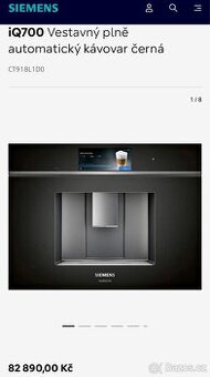 Nový vest. kávovar SIEMENS STUDIO LINE s pevným připoj. vody