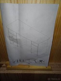 Pc stůl lakovaná borovice