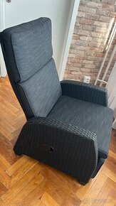 Polohovací křeslo imitace ratan SLEVA 50%