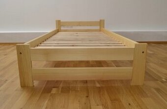 Nová postel borovice 90x200 cm masiv + rošt