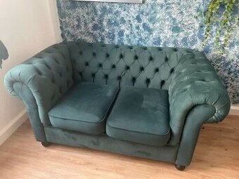 Pohovka, sedačka styl Chesterfield - dvoumístná