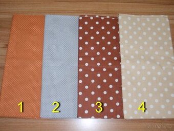 Nové látky s puntíky- vhodné též i na patchwork