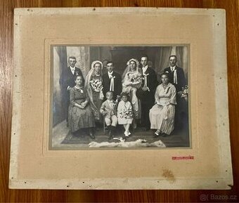 Svatební ateliérové foto, přelom 19. a 20.st.,ateliér Otáhal