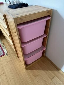 Růžový regál Ikea+ 3 šuplíky❗️pri rychlem jednani sleva❗️