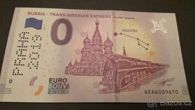 0 Euro bankovka Transsibiřská magistrála